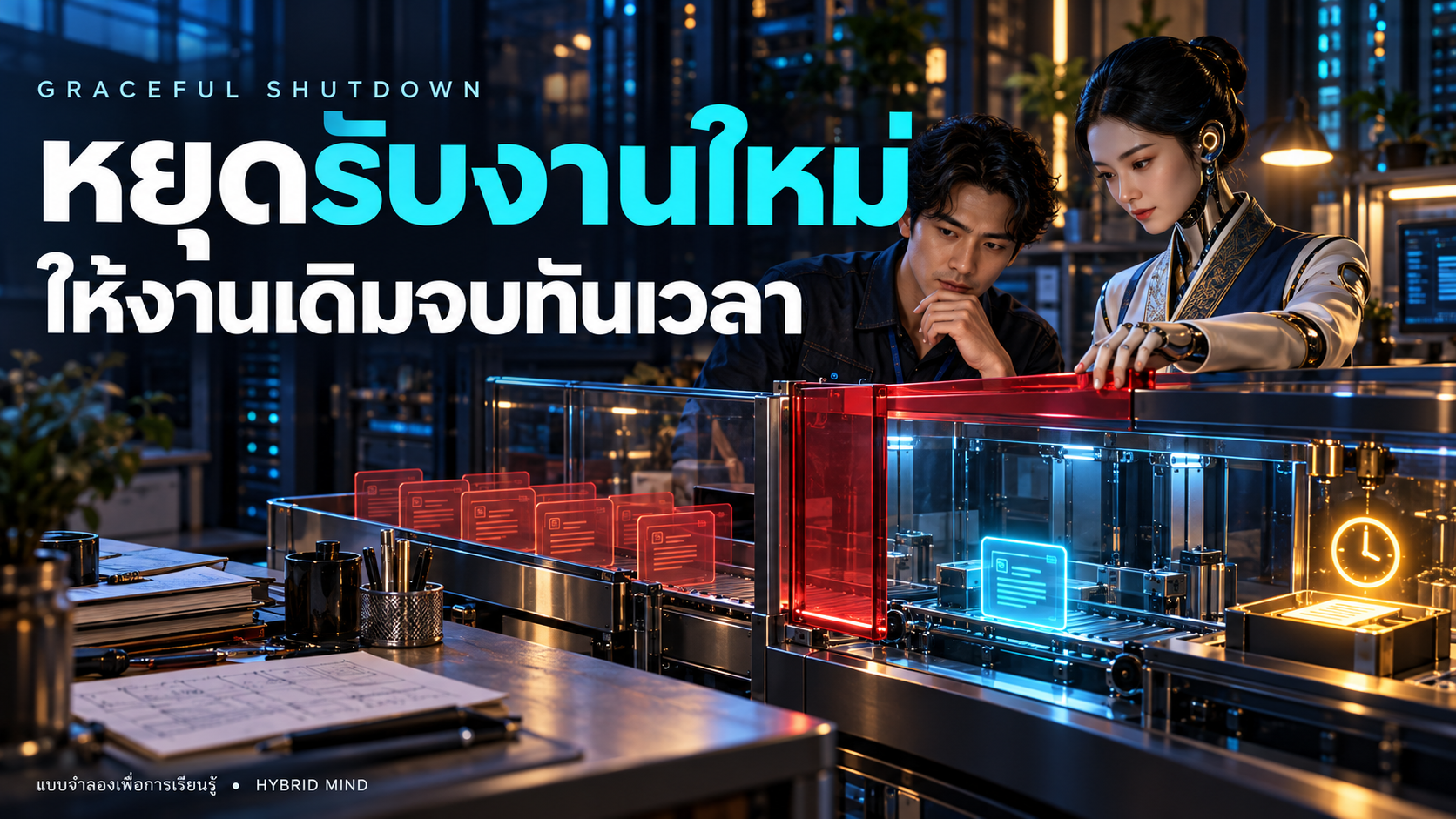 วิศวกรกับผู้ช่วย AI ปิดประตูรับงานใหม่ ขณะงานเดิมอยู่ใน Worker ก่อนเส้นเวลาหยุด